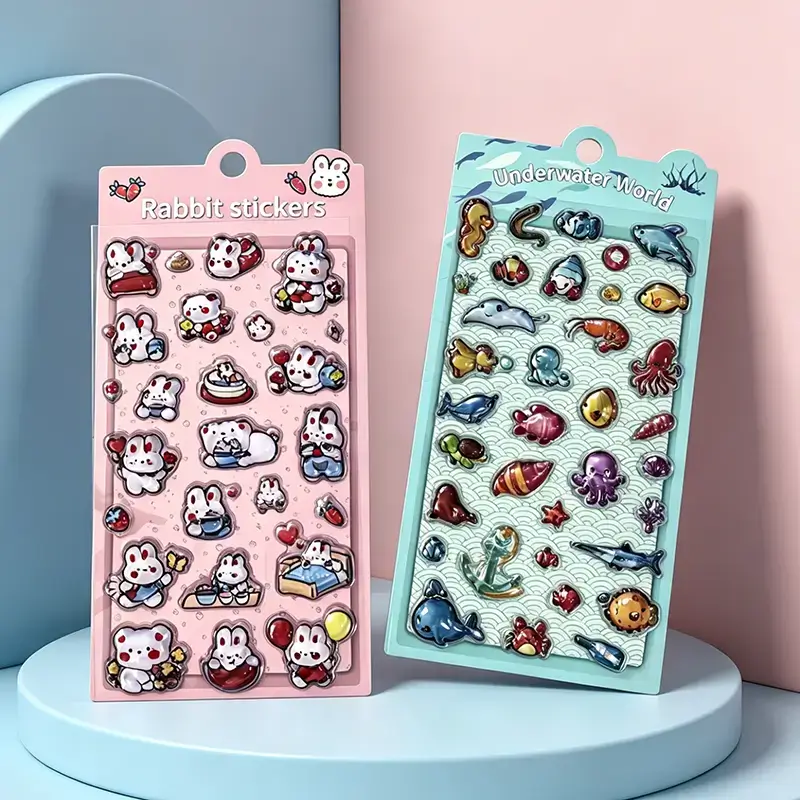 3D Crystal Puffy Rasied Stickers