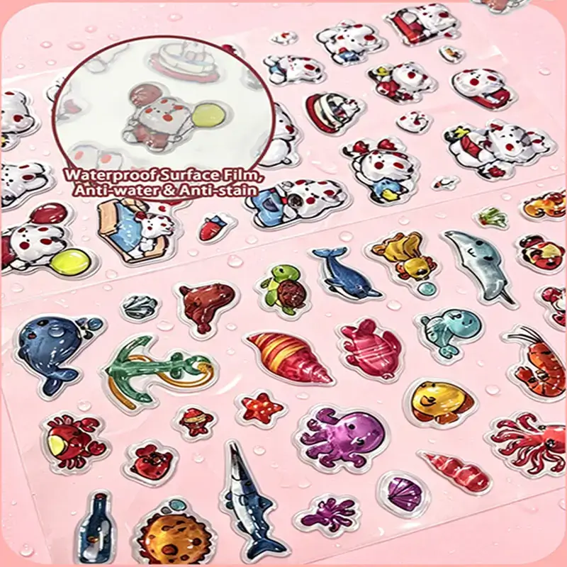 Details of 3D Crystal Puffy Rasied Sticker