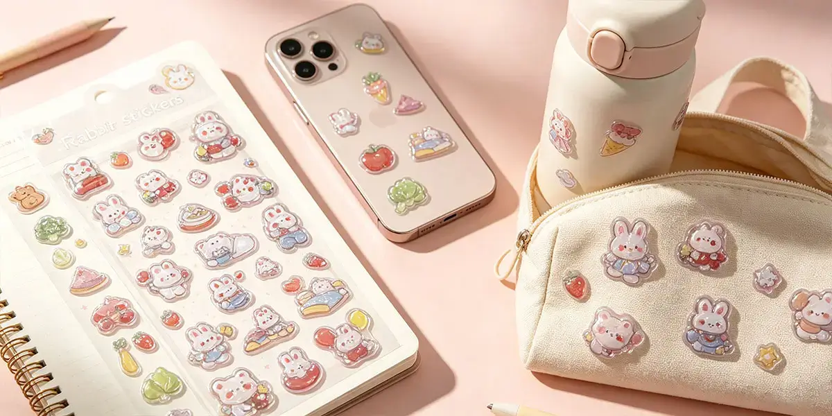 Applications of 3D Rasied Crystal Puffy Stickers