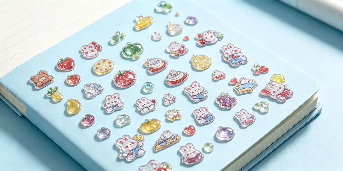 Mixed series 3D crystal puffy stickers set