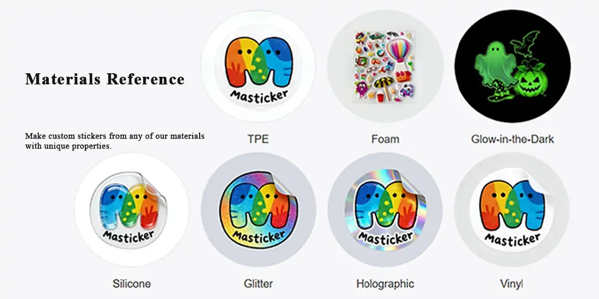 Custom OEM Stickers Materials Custom OEM Stickers Materials