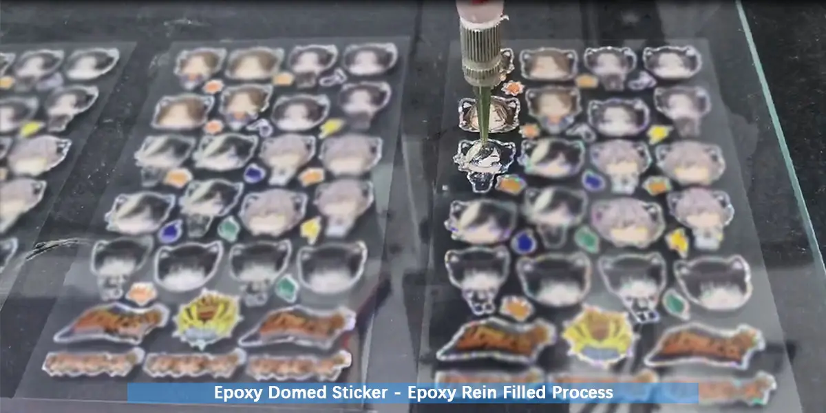 Epoxy Domed Stickers Mass Production Process