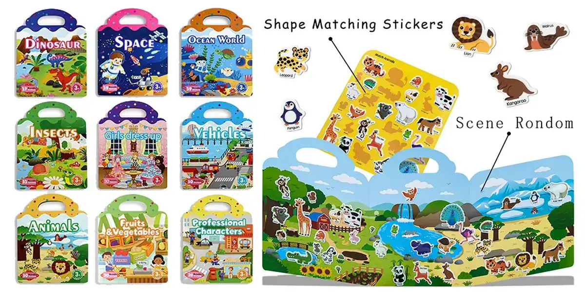 Bulk Custom Reusable Silicone Sticker Books for Kids: Features, Benefits and OEM Options
