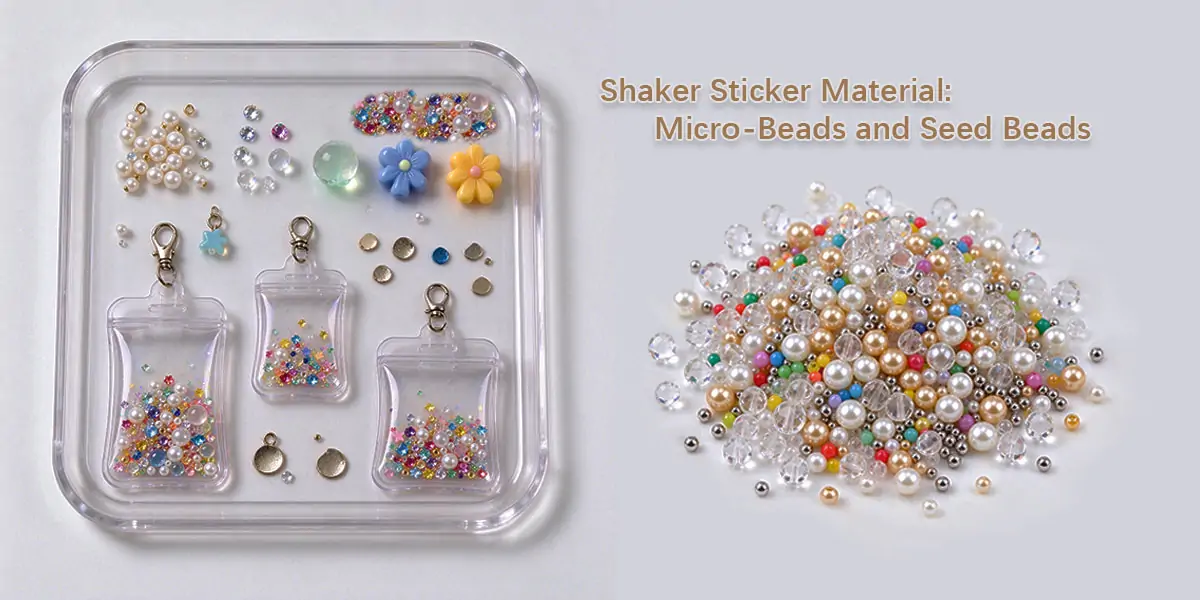 Shaker Sticker Material - Micro-Beads and Seed Beads Shaker Sticker Material - Micro-Beads and Seed Beads