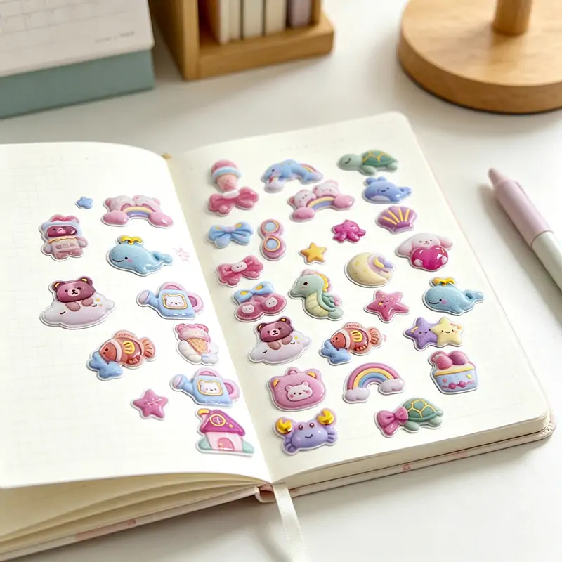 Flocked Style Bonbon Drop Stickers Application Flocked Style Bonbon Drop Stickers Application
