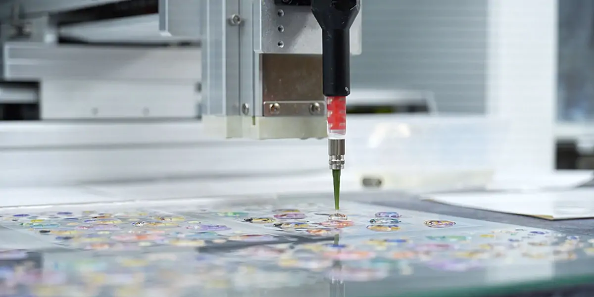 Sticker dispensing process Sticker dispensing process